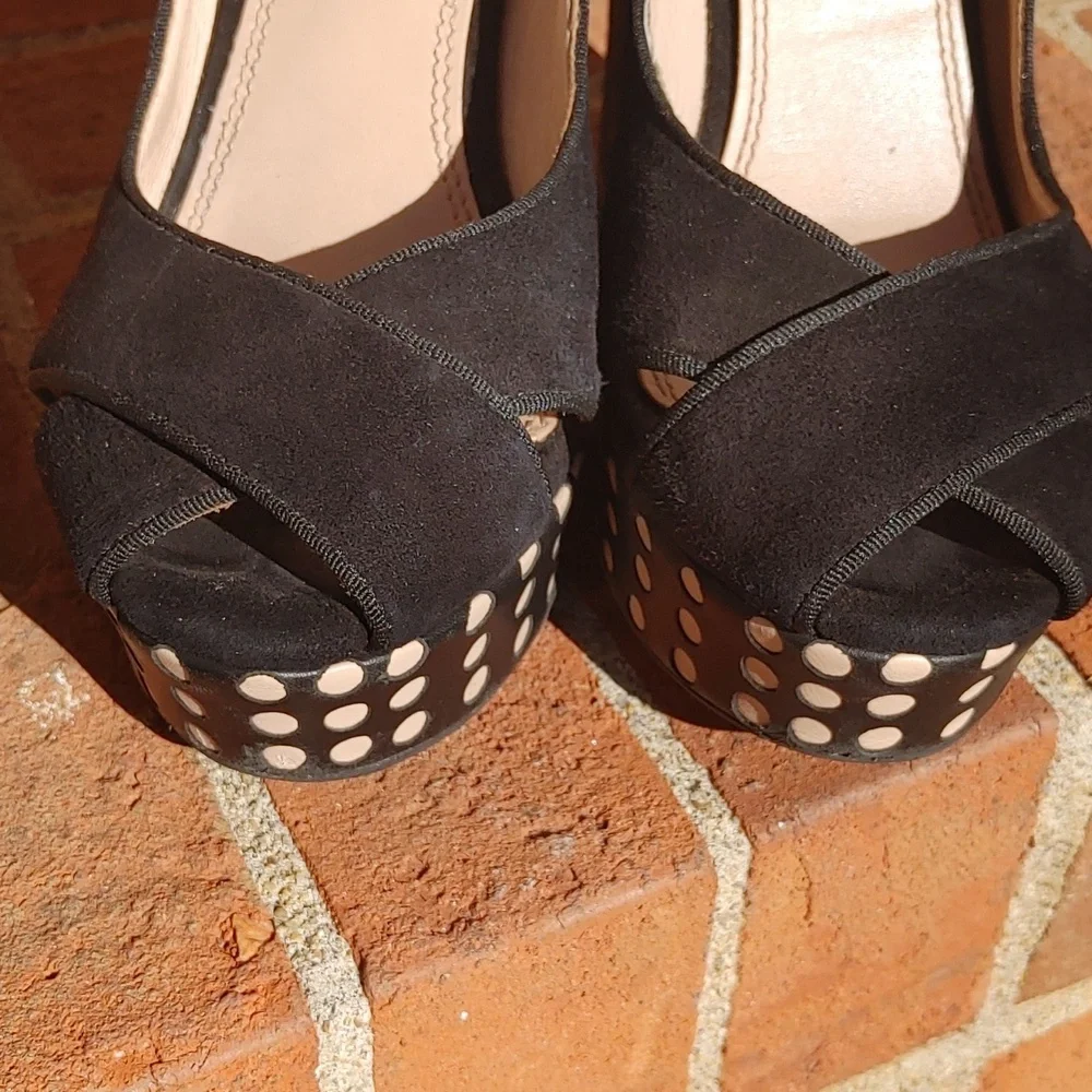 Tory Burch Ollie Platform Wedge Sandal Size 6 5 (2867)